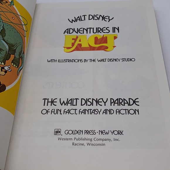 Vintage Walt Disney Adventures In Fact Red Hardcover Children’s Book 1977 - Picture 7 of 16